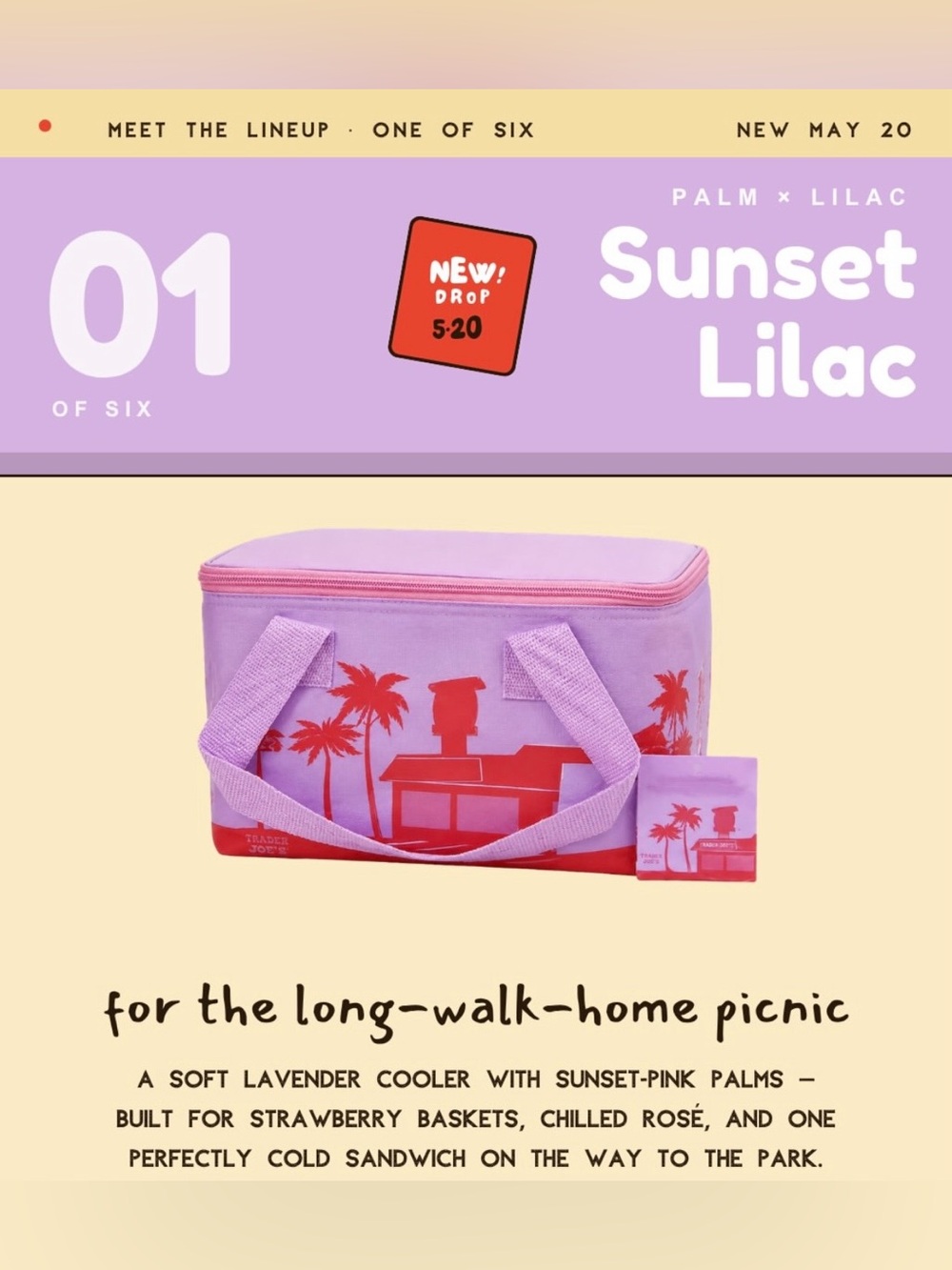 LIMITED OFFICIAL Trader Joe’s mini insulated tote bag